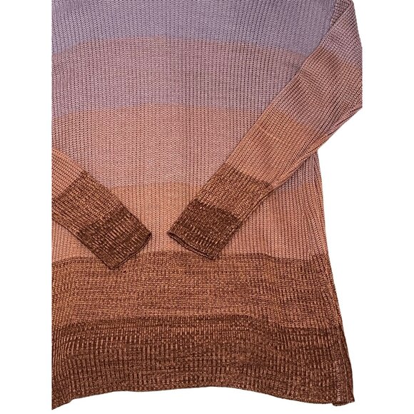 Maurices Womens Ombre Knit Cardigan Sweater - Size M 100% Acrylic Fall Colors - Picture 8 of 11